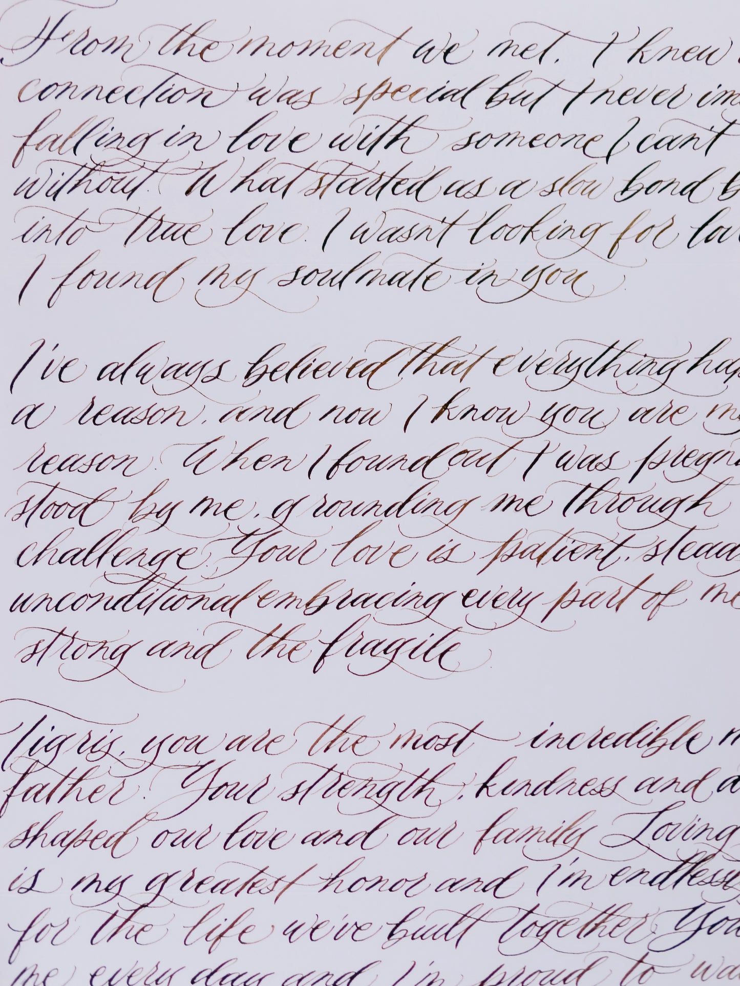 ANNIVERSARY CALLIGRAPHY LOVE LETTER