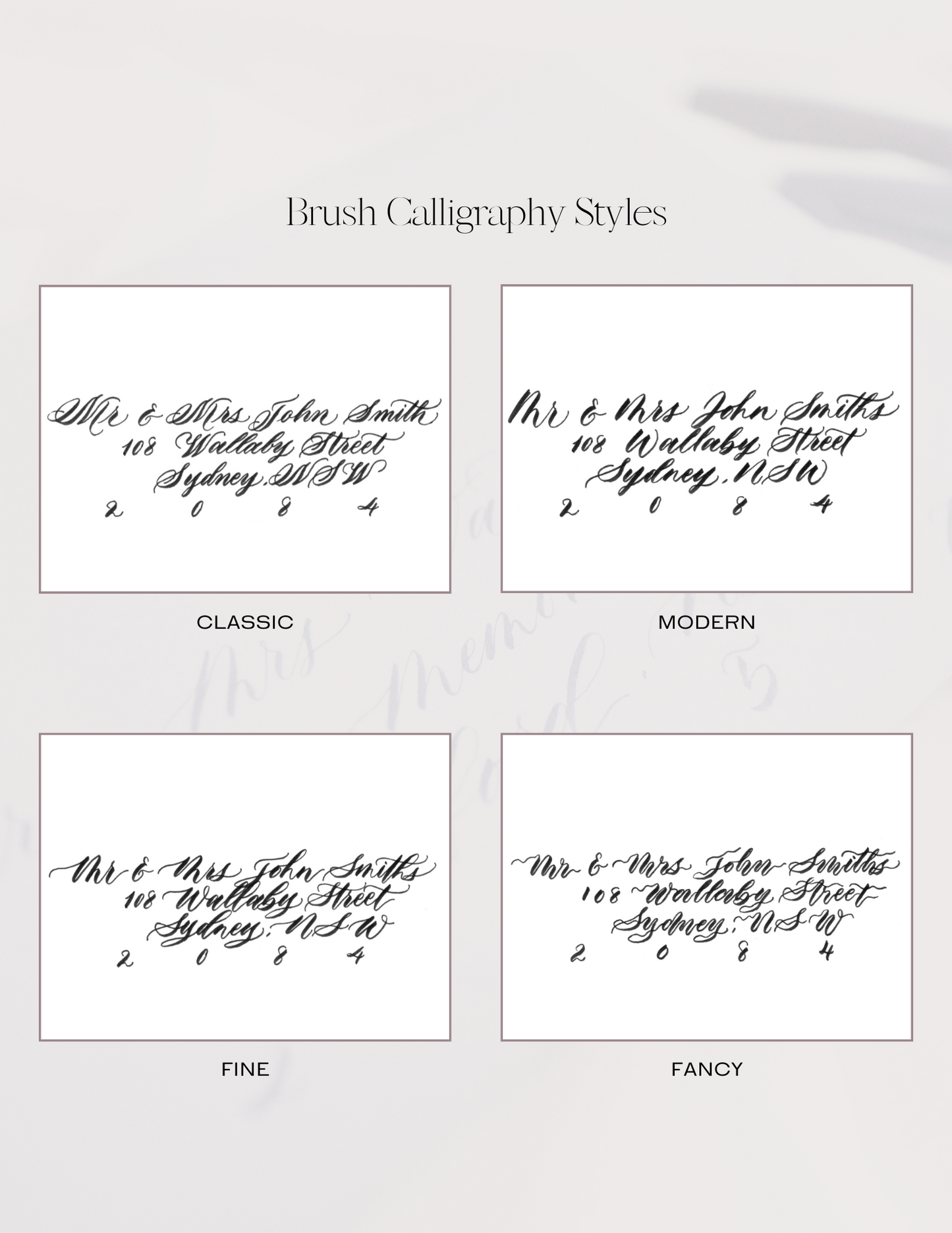 WILLOW | CALLIGRAPHY INVITATION