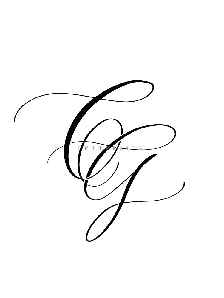CG | PRE-MADE INITIALS/MONOGRAM CALLIGRAPHY DESIGN