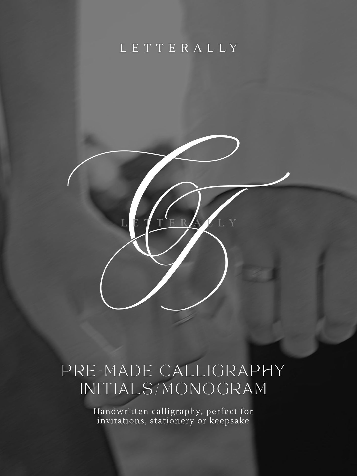 CJ | PRE-MADE INITIALS/MONOGRAM CALLIGRAPHY DESIGN