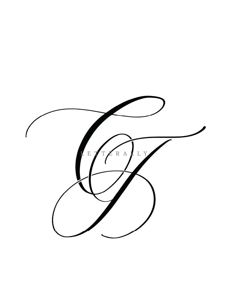 CJ | PRE-MADE INITIALS/MONOGRAM CALLIGRAPHY DESIGN