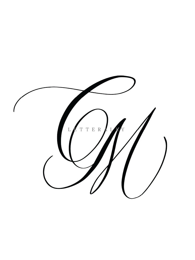 CM | PRE-MADE INITIALS/MONOGRAM CALLIGRAPHY DESIGN