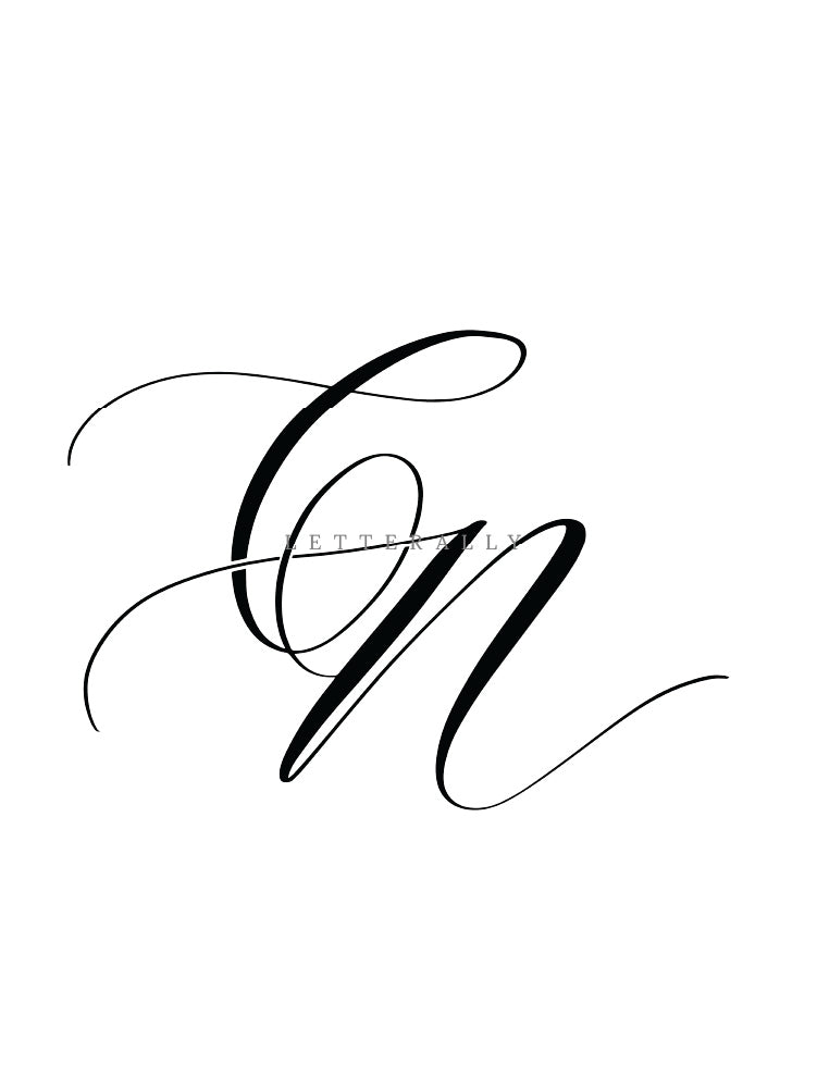 CN | PRE-MADE INITIALS/MONOGRAM CALLIGRAPHY DESIGN