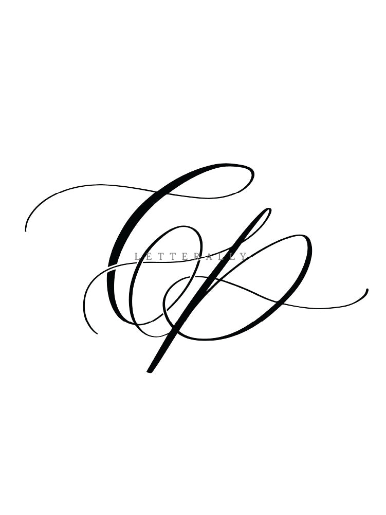 CP | PRE-MADE INITIALS/MONOGRAM CALLIGRAPHY DESIGN