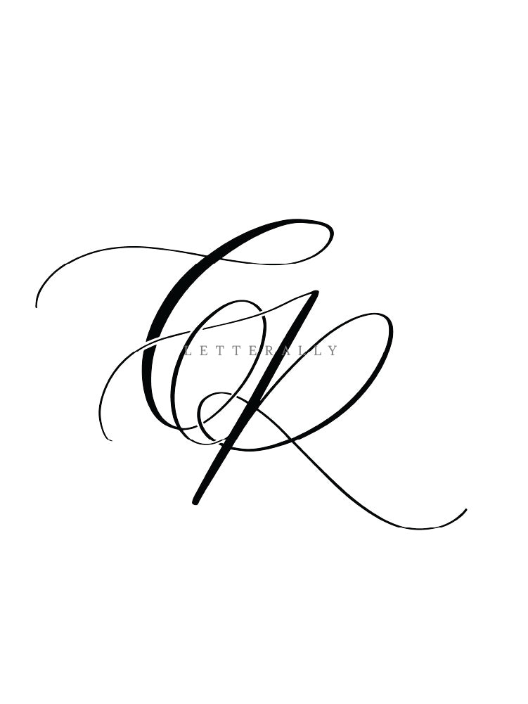CR | PRE-MADE INITIALS/MONOGRAM CALLIGRAPHY DESIGN