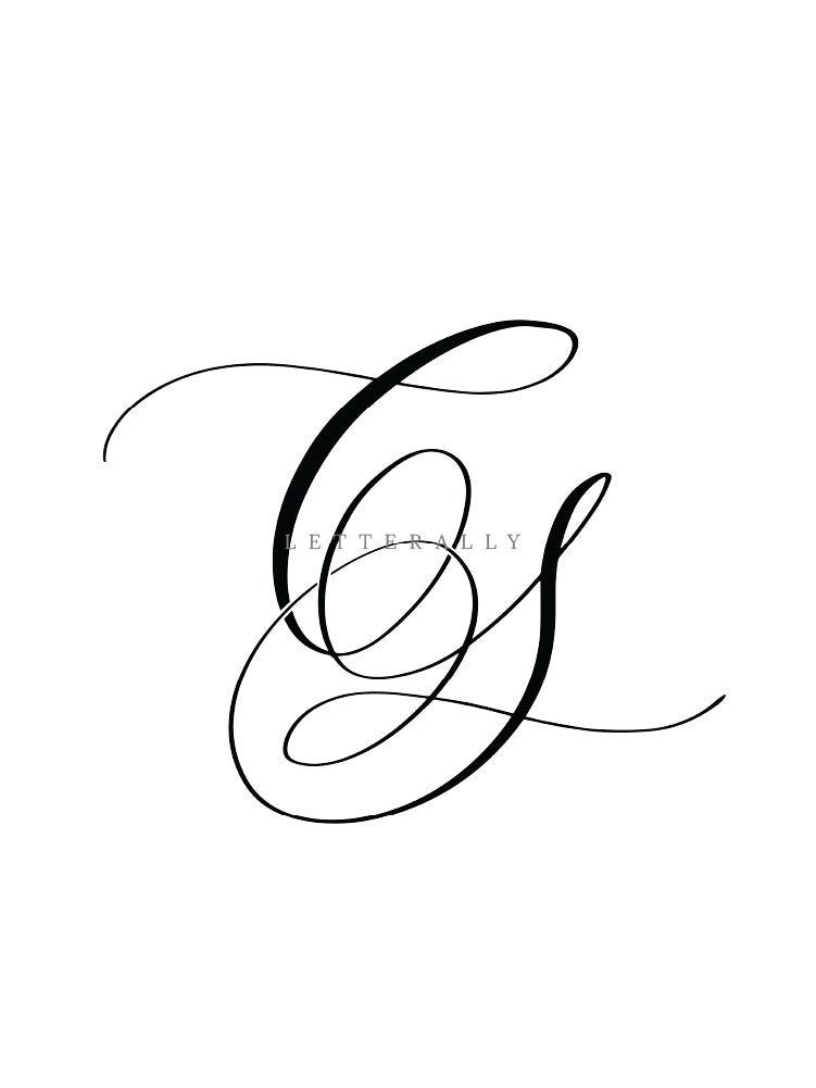 CS | PRE-MADE INITIALS/MONOGRAM CALLIGRAPHY DESIGN
