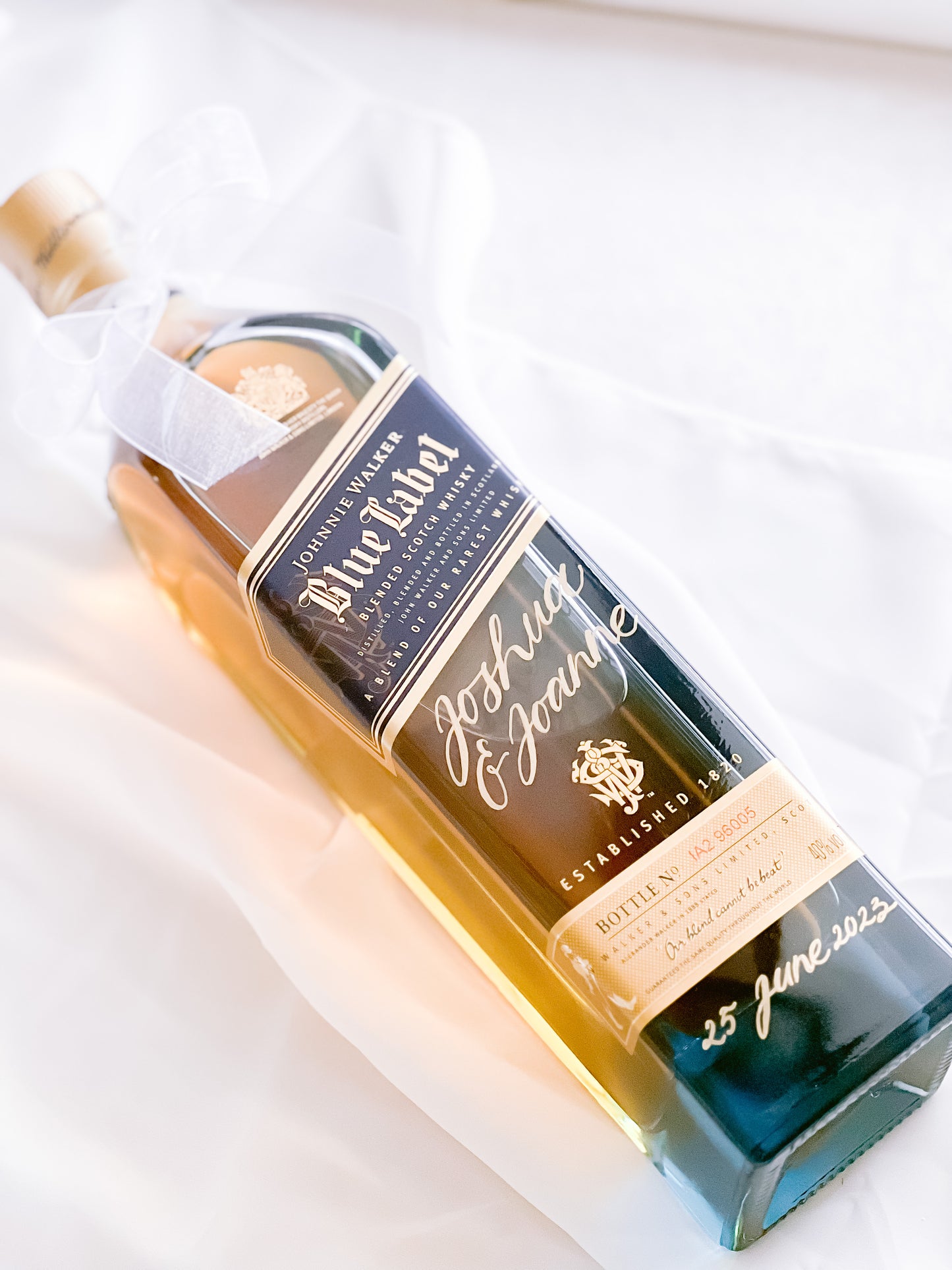 CALLIGRAPHY ON CHAMPAGNE BOTTLE (IN-STUDIO SERVICE)