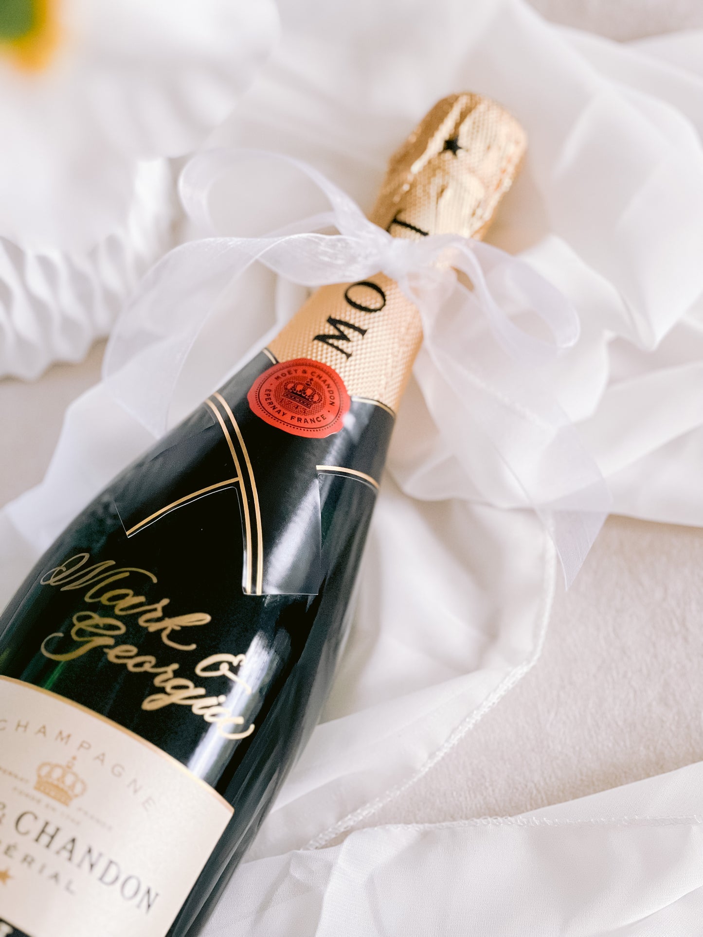 CALLIGRAPHY ON CHAMPAGNE BOTTLE (IN-STUDIO SERVICE)