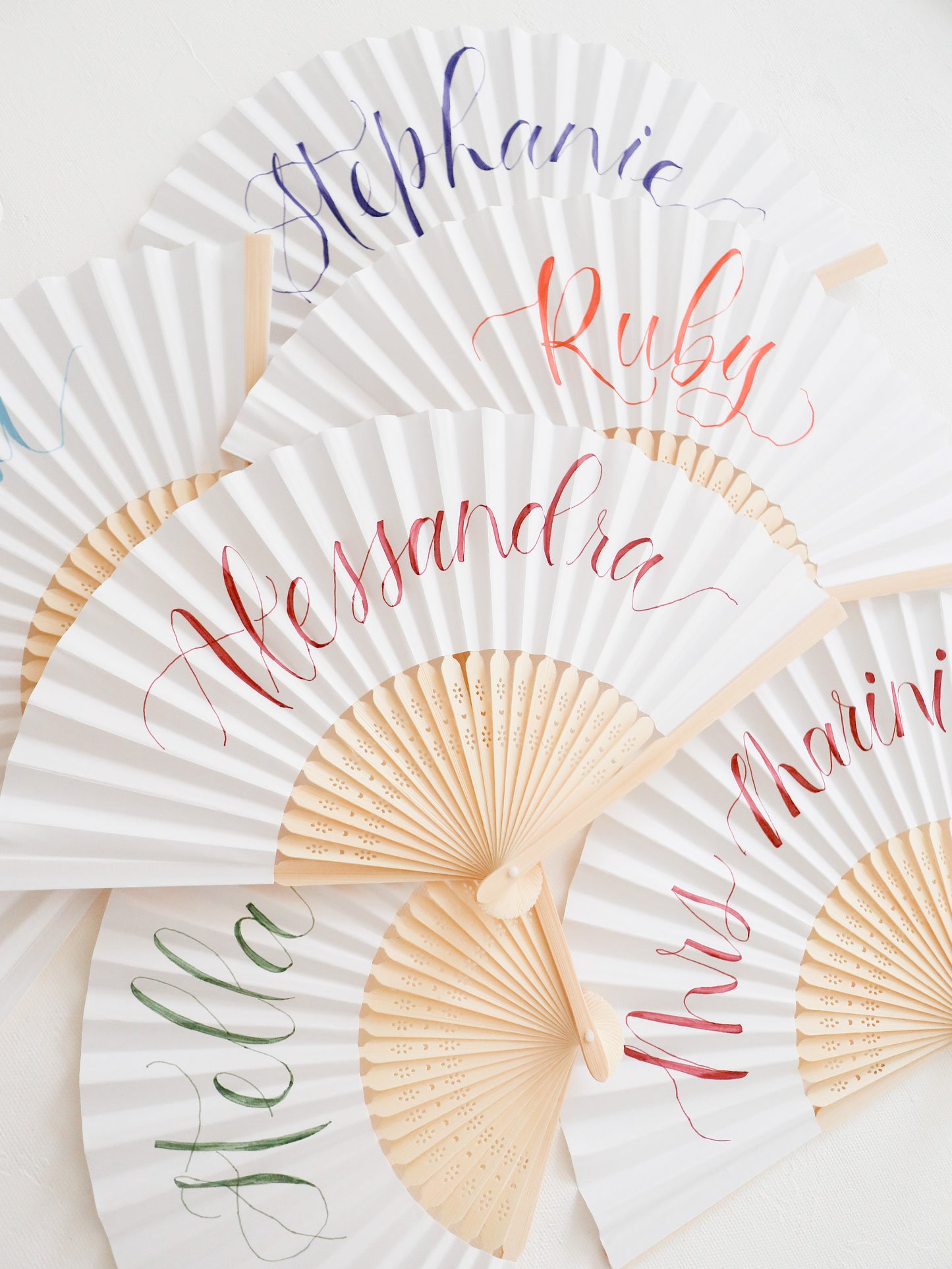 PERSONALISED PAPER FANS | WHITE