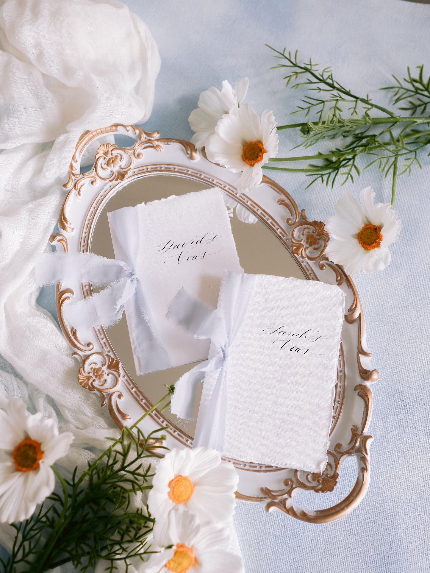 SET OF 2 PERSONALISED WEDDING VOW BOOKS