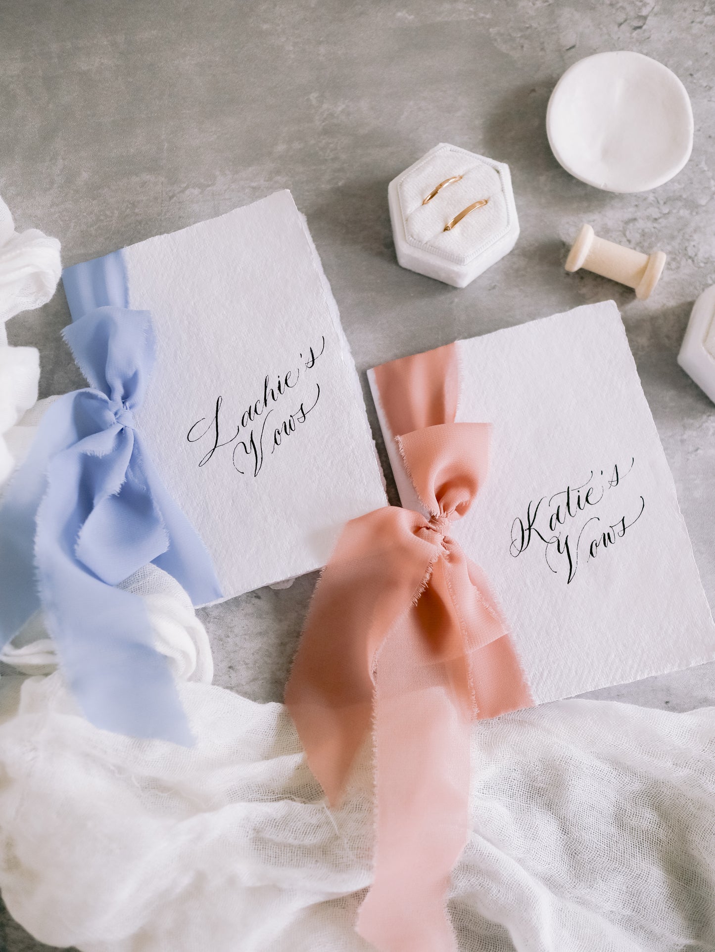 SET OF 2 PERSONALISED WEDDING VOW BOOKS