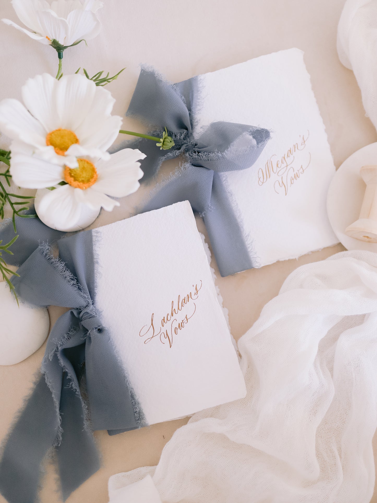 SET OF 2 PERSONALISED WEDDING VOW BOOKS