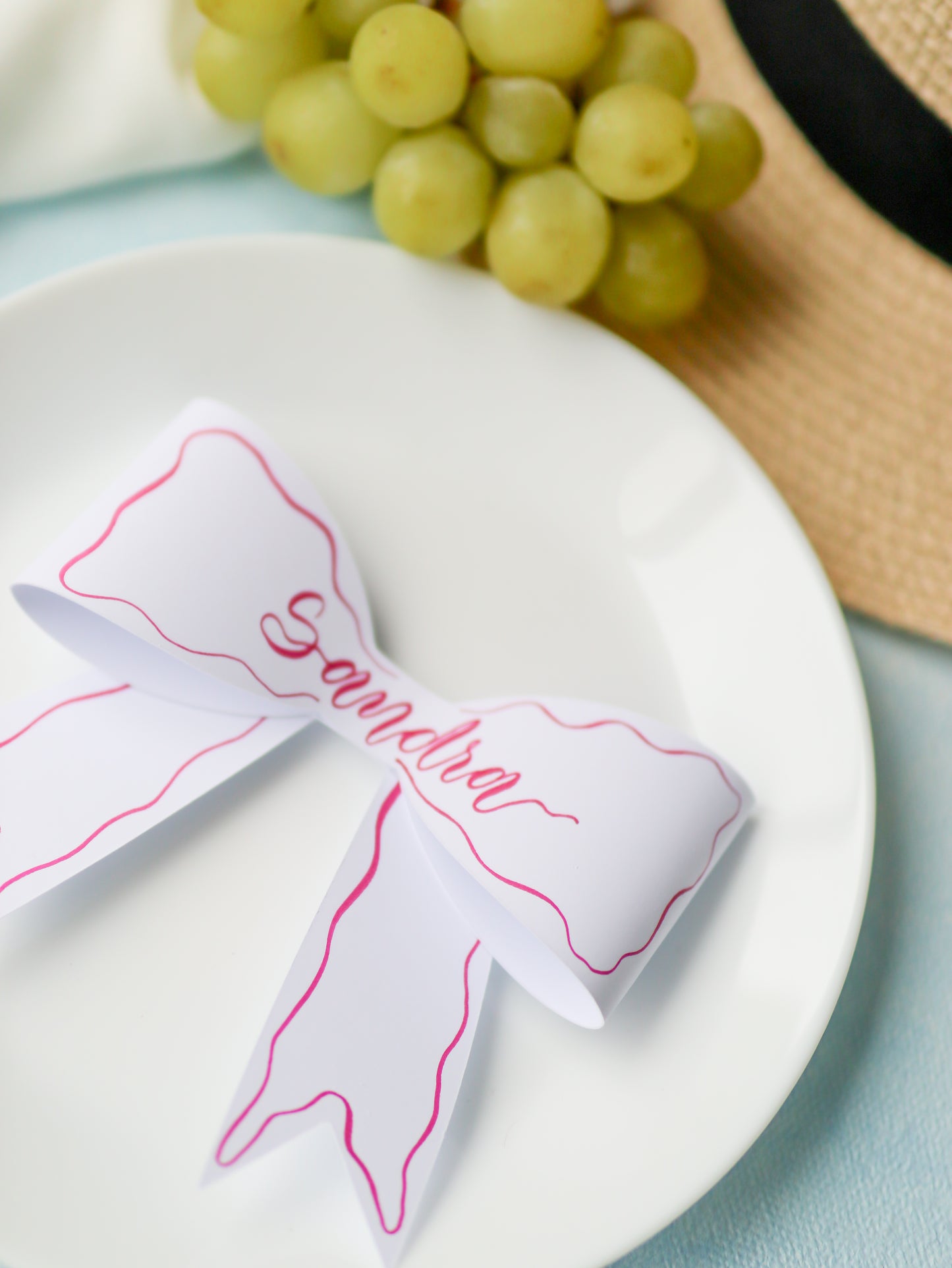 3D PAPER BOW PLACE CARDS