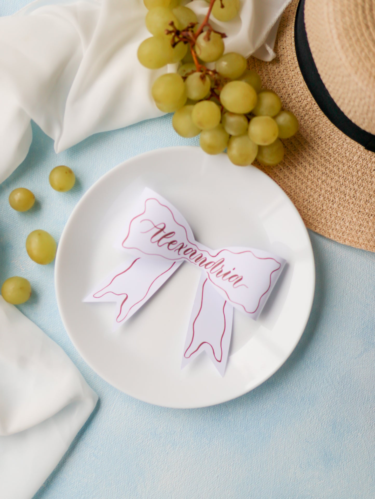 3D PAPER BOW PLACE CARDS