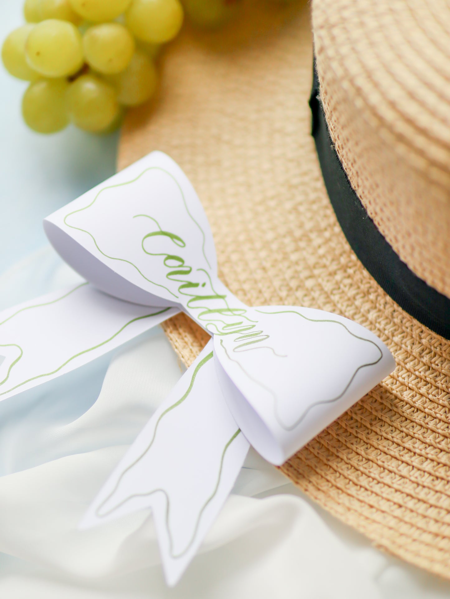 3D PAPER BOW PLACE CARDS