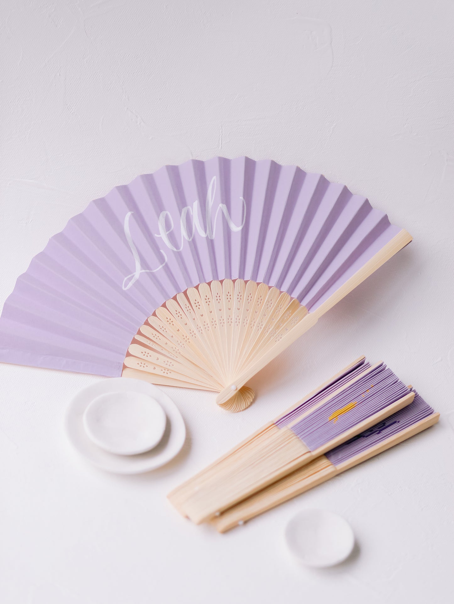 PERSONALISED PAPER FANS | LILAC