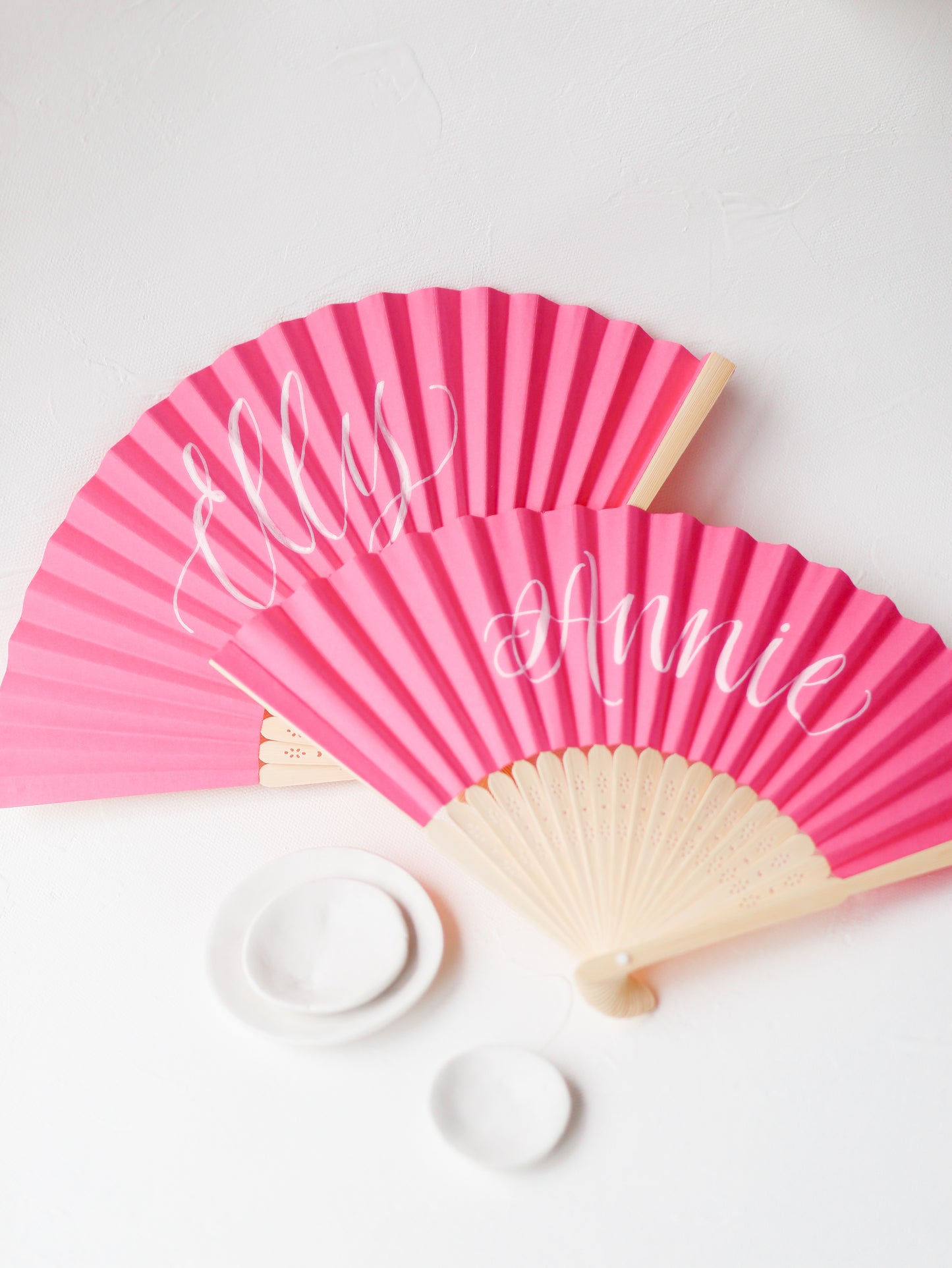 PERSONALISED PAPER FANS | HOT PINK