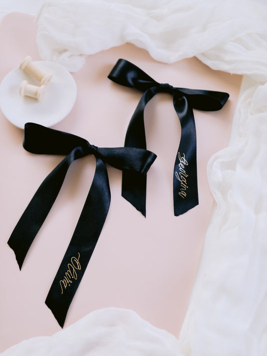PERSONALISED RIBBON BOW PLACE CARDS