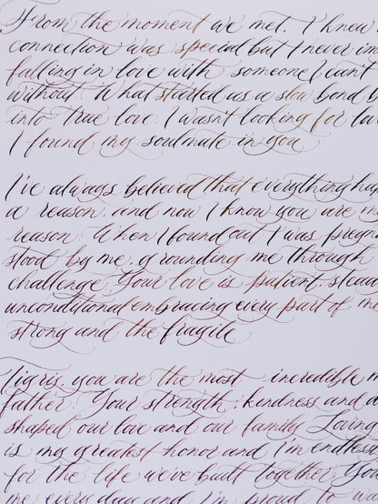 VALENTINE'S DAY CALLIGRAPHY LOVE LETTER