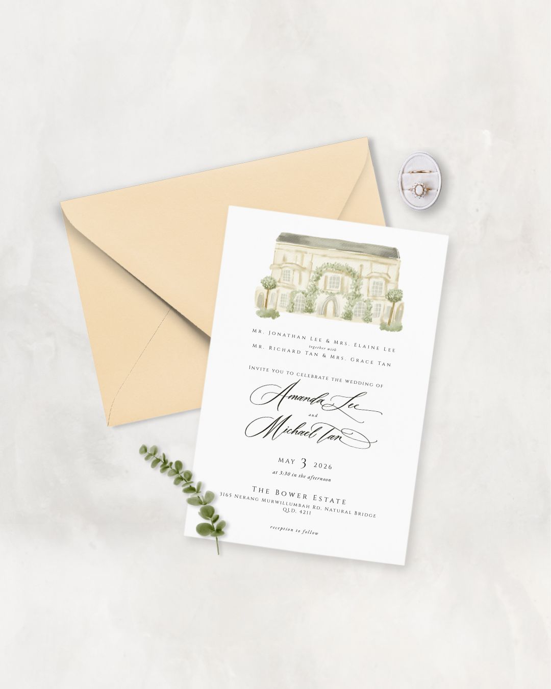 SOLENNE SET (Invitation + Envelope)