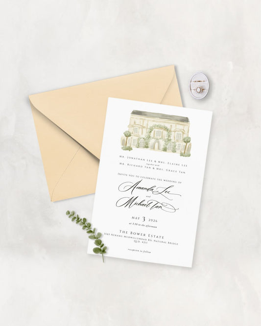 SOLENNE SET (Invitation + Envelope)