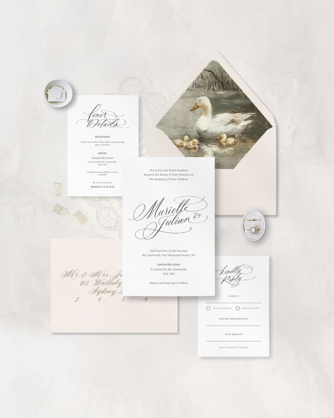 AERIS SET (Invitation + Envelope)