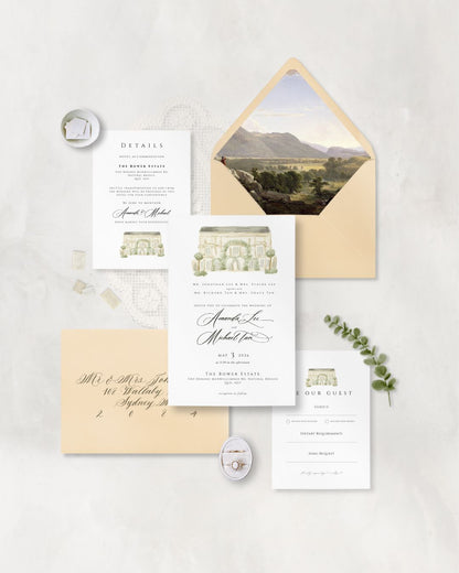 SOLENNE SET (Invitation + Envelope)