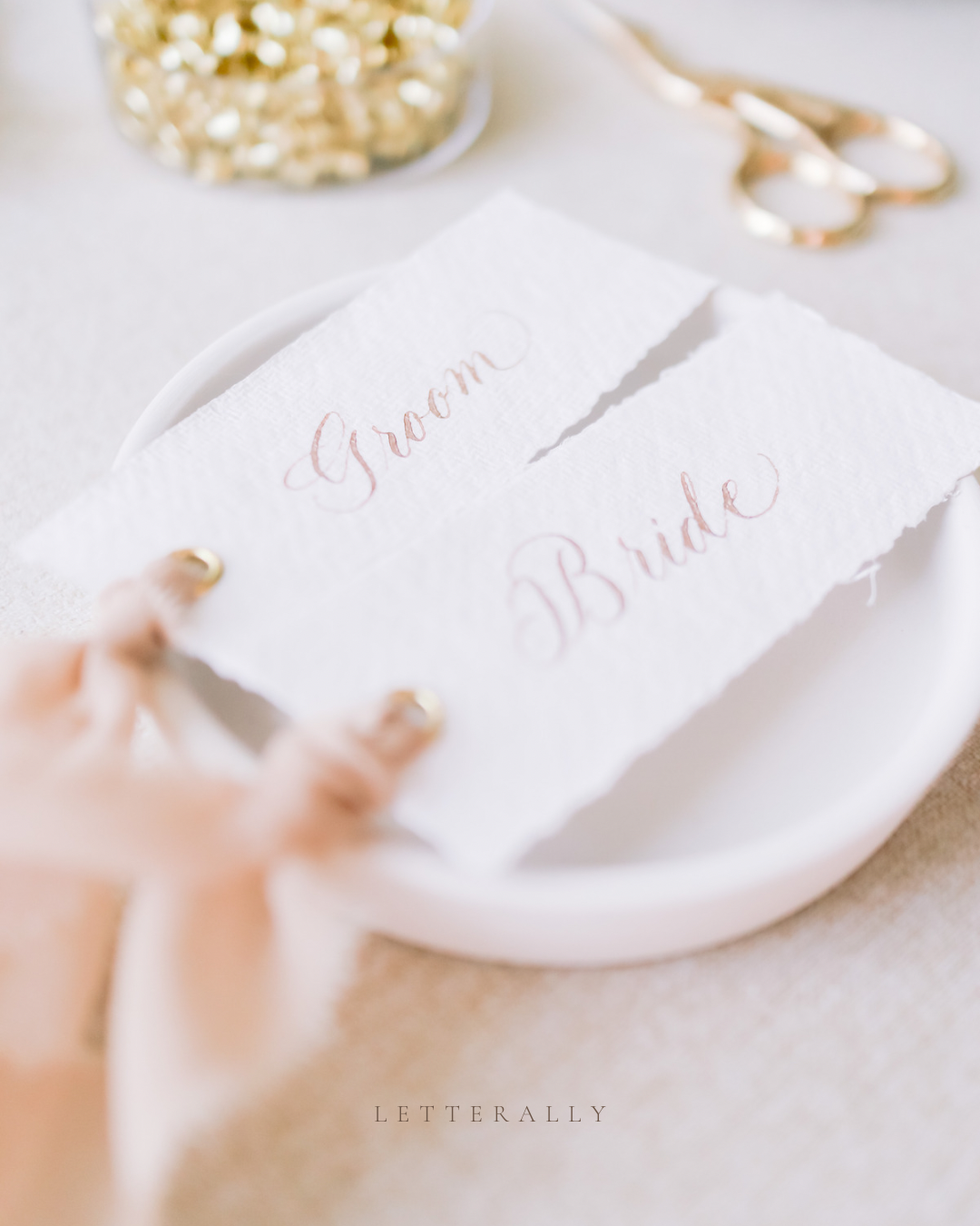 SILK RIBBON - HANDMADE PAPER PLACE CARDS