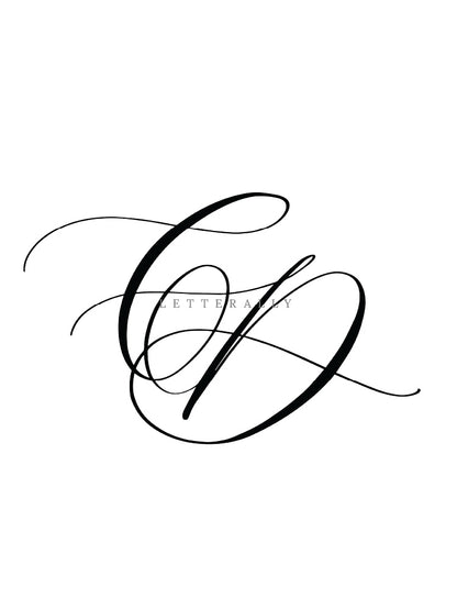 CD | PRE-MADE INITIALS/MONOGRAM CALLIGRAPHY DESIGN