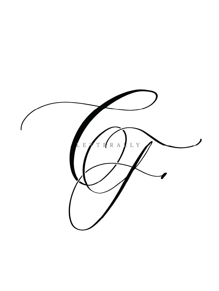 CF | PRE-MADE INITIALS/MONOGRAM CALLIGRAPHY DESIGN