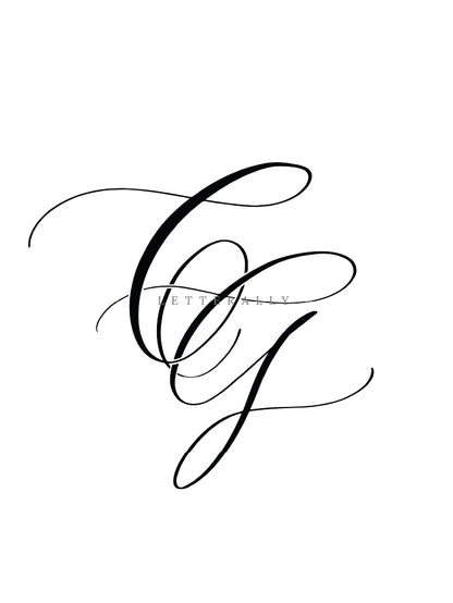 CG | PRE-MADE INITIALS/MONOGRAM CALLIGRAPHY DESIGN