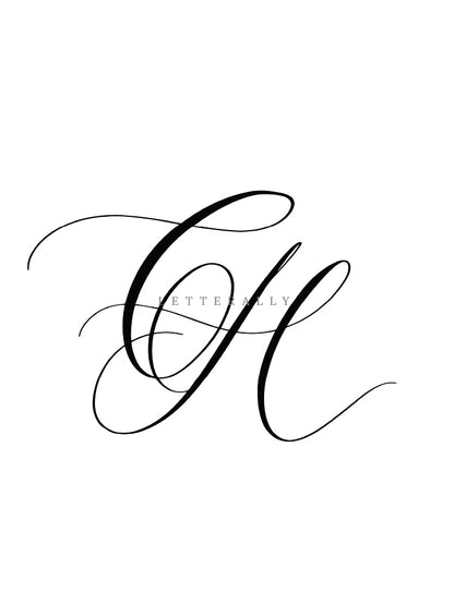 CH | PRE-MADE INITIALS/MONOGRAM CALLIGRAPHY DESIGN