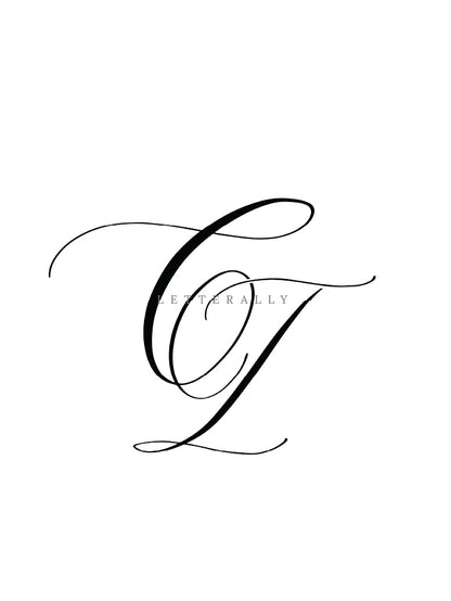 CI | PRE-MADE INITIALS/MONOGRAM CALLIGRAPHY DESIGN
