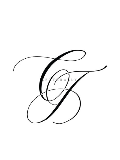 CJ | PRE-MADE INITIALS/MONOGRAM CALLIGRAPHY DESIGN