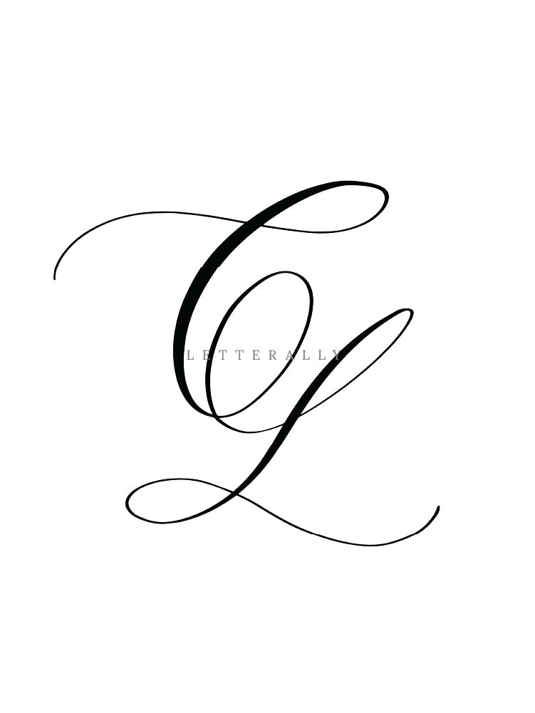CL | PRE-MADE INITIALS/MONOGRAM CALLIGRAPHY DESIGN
