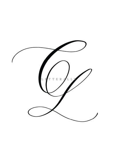 CL | PRE-MADE INITIALS/MONOGRAM CALLIGRAPHY DESIGN