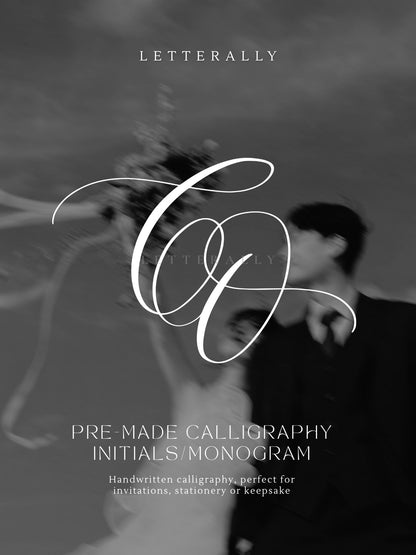 CO | PRE-MADE INITIALS/MONOGRAM CALLIGRAPHY DESIGN