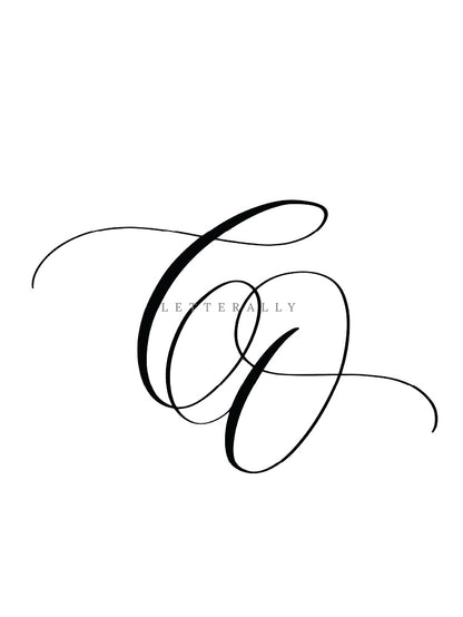 CO | PRE-MADE INITIALS/MONOGRAM CALLIGRAPHY DESIGN