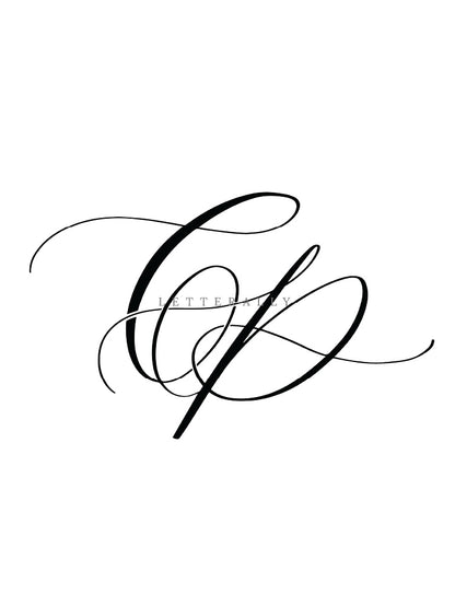 CP | PRE-MADE INITIALS/MONOGRAM CALLIGRAPHY DESIGN