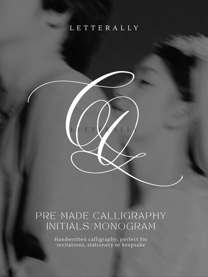 CQ | PRE-MADE INITIALS/MONOGRAM CALLIGRAPHY DESIGN