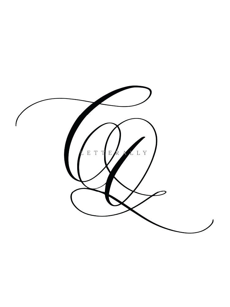 CQ | PRE-MADE INITIALS/MONOGRAM CALLIGRAPHY DESIGN