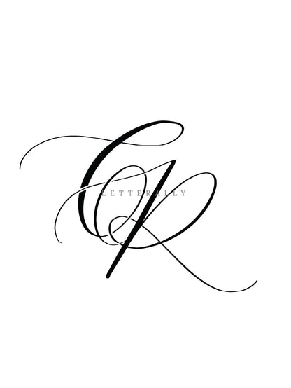 CR | PRE-MADE INITIALS/MONOGRAM CALLIGRAPHY DESIGN
