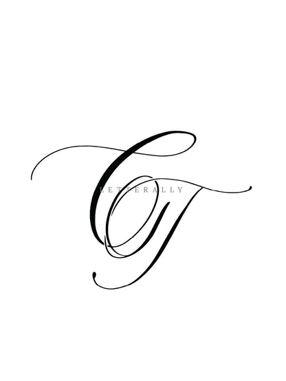 CT | PRE-MADE INITIALS/MONOGRAM CALLIGRAPHY DESIGN