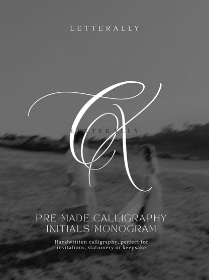 CX | PRE-MADE INITIALS/MONOGRAM CALLIGRAPHY DESIGN