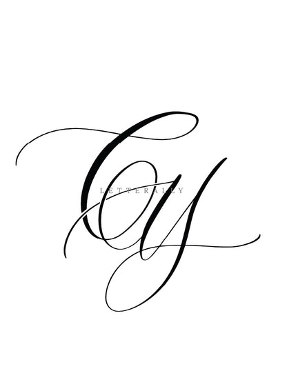 CY | PRE-MADE INITIALS/MONOGRAM CALLIGRAPHY DESIGN