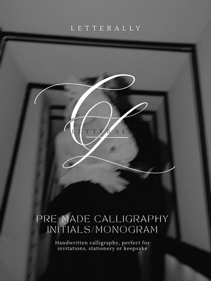 CZ | PRE-MADE INITIALS/MONOGRAM CALLIGRAPHY DESIGN