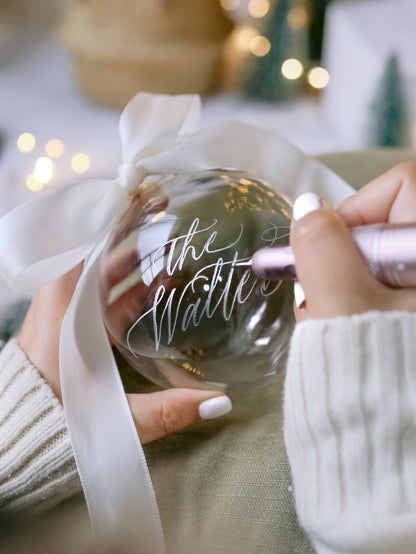 ENGRAVED CHRISTMAS BAUBLE