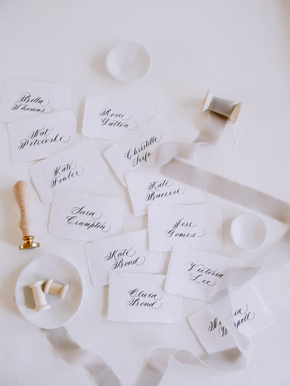 HANDMADE PAPER PLACE CARDS