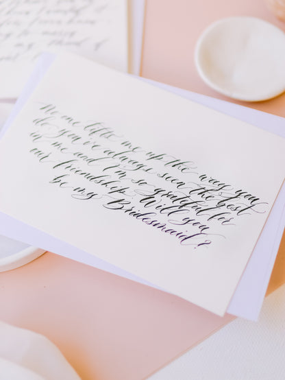 CALLIGRAPHY CARD WITH ENVELOPE