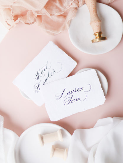 HANDMADE PAPER PLACE CARDS